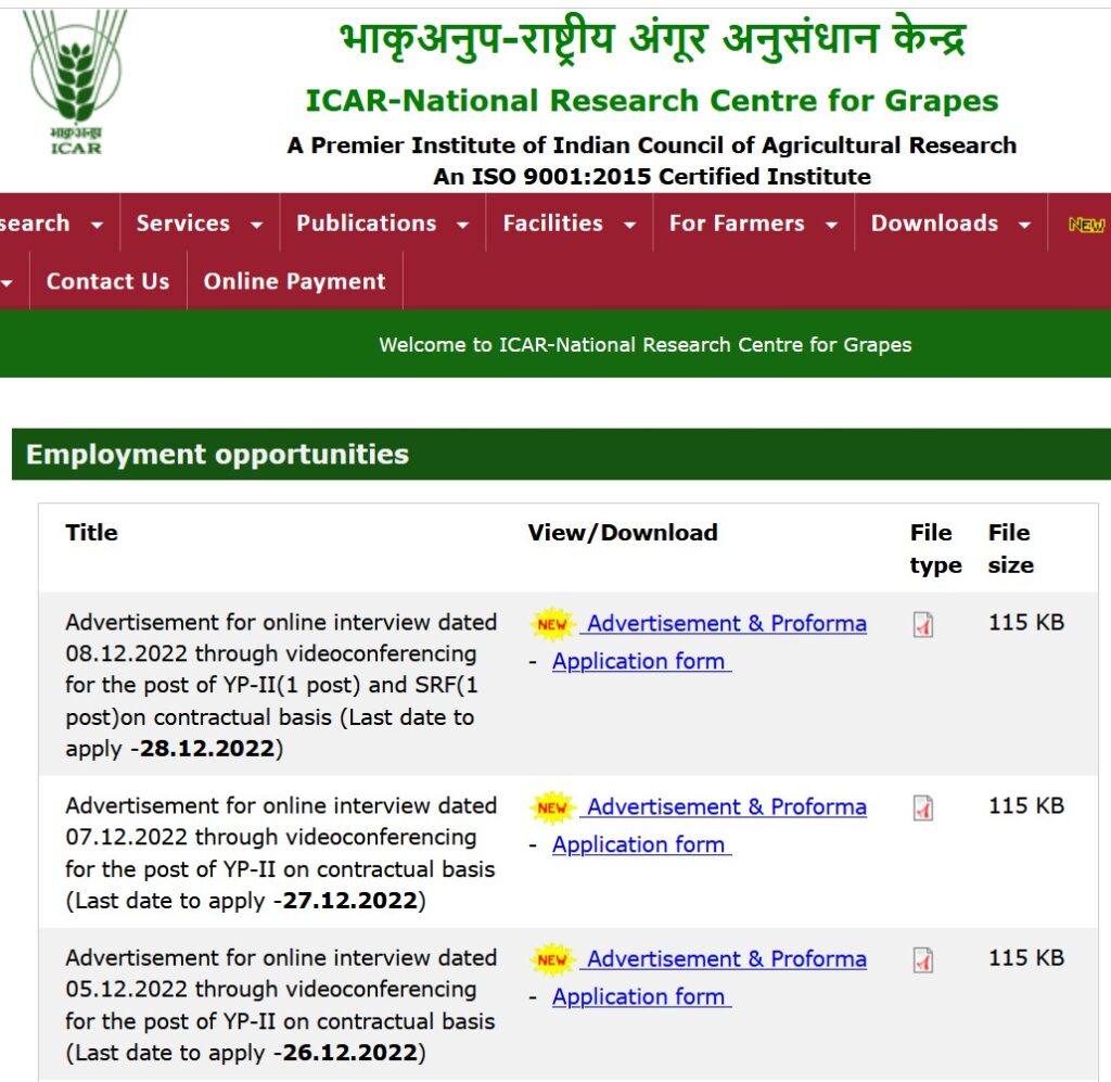 multiple-positions-at-icar-nrc-for-grapes-pune-jaivikshastram