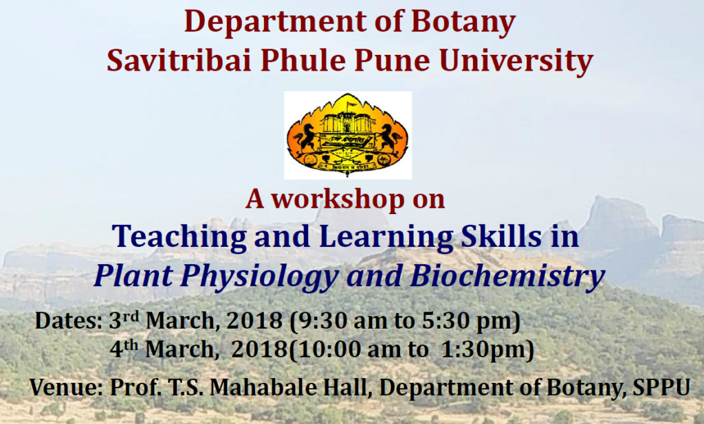 A Workshop On "Teaching & Learning Skills In Plant Physiology ...